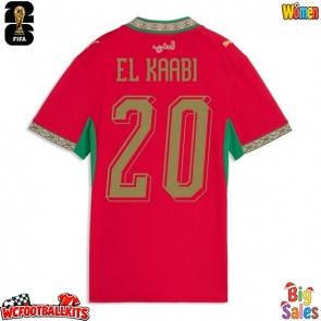 Morocco Ayoub El Kaabi #20 Replica Home Stadium Shirt for Women World Cup 2026 Short Sleeve